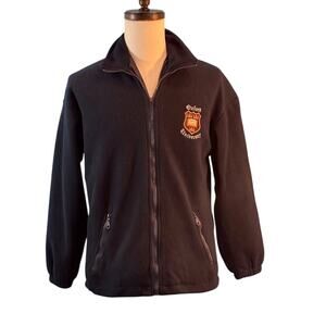 OXFORD Univ Athletic Clothing England Fleece Jacket Lined Embroidery Pockets S